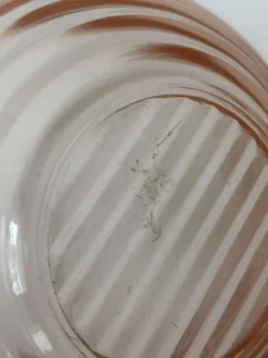 Sucrier en verre rose