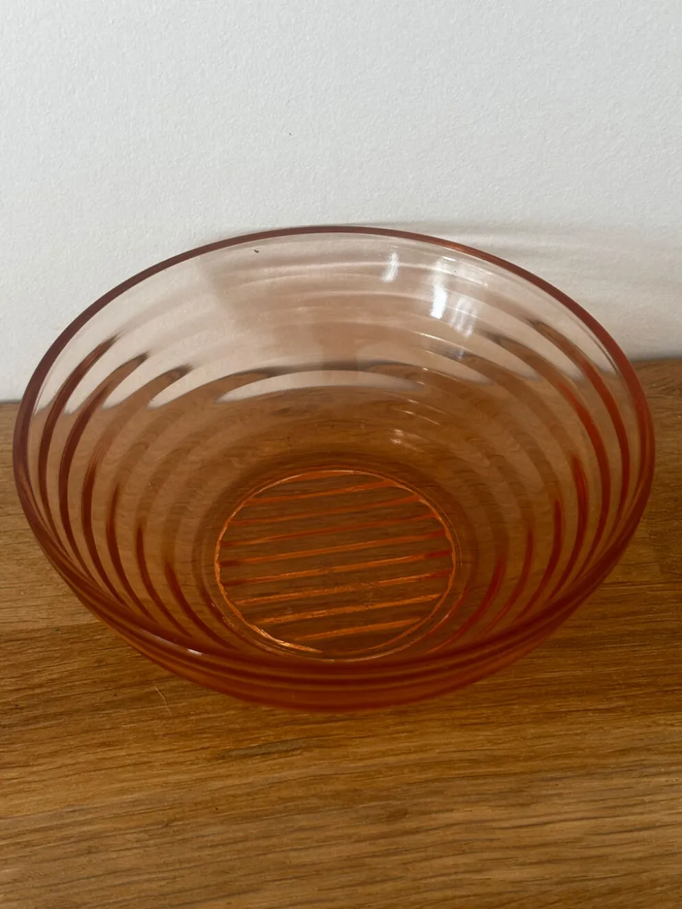 Sucrier en verre rose
