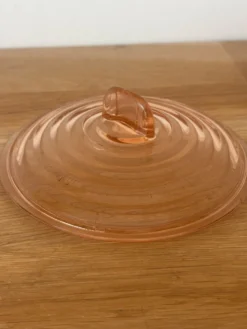 Sucrier en verre rose
