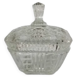 Sucrier en verre taillé