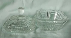 Sucrier en verre taillé