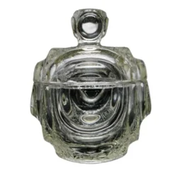 Sucrier, nouveau look postmoderne, verre, Pologne, années 1970