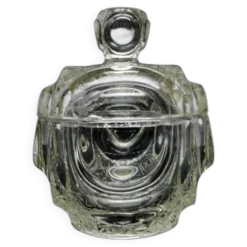 Sucrier, nouveau look postmoderne, verre, Pologne, années 1970