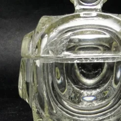 Sucrier, nouveau look postmoderne, verre, Pologne, années 1970