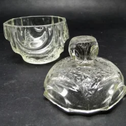Sucrier, nouveau look postmoderne, verre, Pologne, années 1970