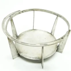 Sucrier postmoderniste, en verre, en laiton argenté, Pologne, années 1970