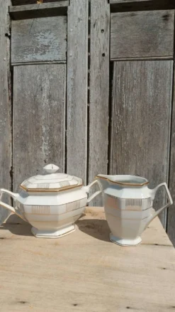 Sucrier & pot à lait Art Déco