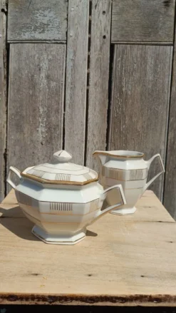 Sucrier & pot à lait Art Déco