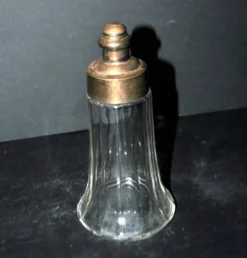 Sucrier saupoudreuse La Parfaite SGDG en verre et métal argenté art déco