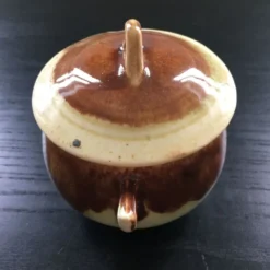 Sucrier tripode flammé