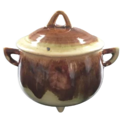 Sucrier tripode flammé