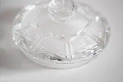 Sucrier Vintage en Cristal Transparent, Italie, Années 1960