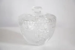 Sucrier Vintage en Cristal Transparent, Italie, Années 1960