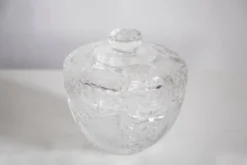 Sucrier Vintage en Cristal Transparent, Italie, Années 1960