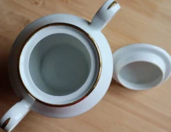 Sucrier vintage en porcelaine fine - M&S Fabriqué en Berry Pâte de Limoges