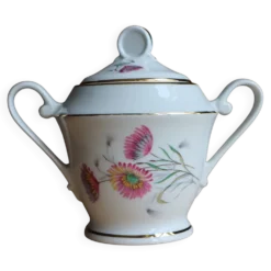 Sucrier vintage en porcelaine fine - M&S Fabriqué en Berry Pâte de Limoges