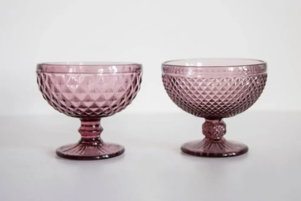 Sucrier vintage en verre violet du milieu du siècle, Italie, 1960s