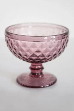 Sucrier vintage en verre violet du milieu du siècle, Italie, 1960s
