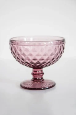 Sucrier vintage en verre violet du milieu du siècle, Italie, 1960s