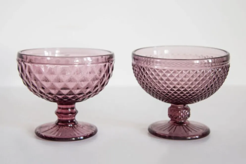 Sucrier vintage en verre violet du milieu du siècle, Italie, 1960s