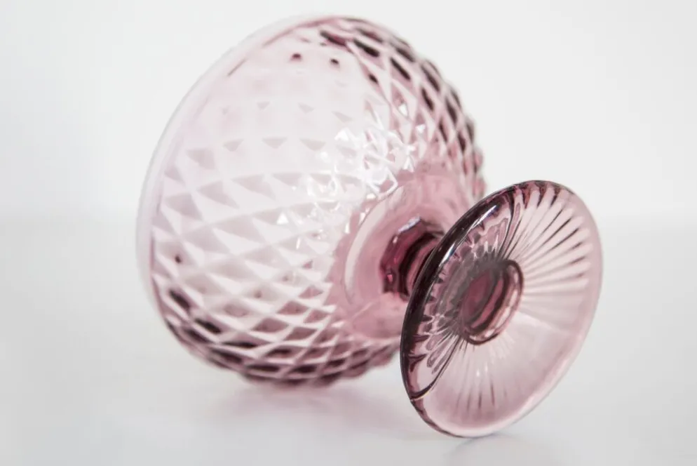 Sucrier vintage en verre violet du milieu du siècle, Italie, 1960s