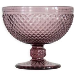 Sucrier vintage en verre violet du milieu du siècle, Italie, années 1960