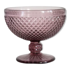 Sucrier vintage en verre violet du milieu du siècle, Italie, années 1960
