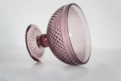 Sucrier vintage en verre violet du milieu du siècle, Italie, années 1960