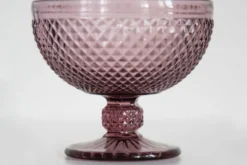 Sucrier vintage en verre violet du milieu du siècle, Italie, années 1960