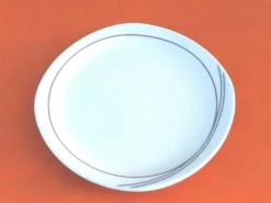 Suite de 6 assiettes à fromage, dessert Porcelaine décor Symphonie