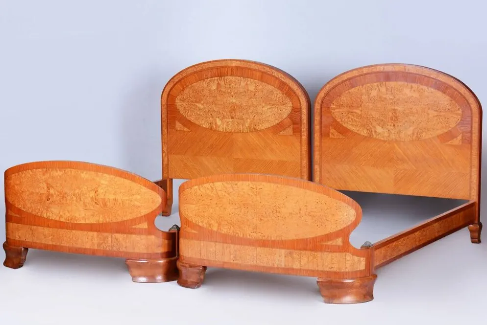 Suite de chambre Art Déco de Louis Majorelle, France, années 1930, ensemble de 8.