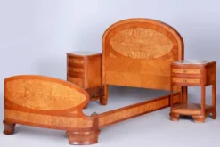 Suite de chambre Art Déco de Louis Majorelle, France, années 1930, ensemble de 8.