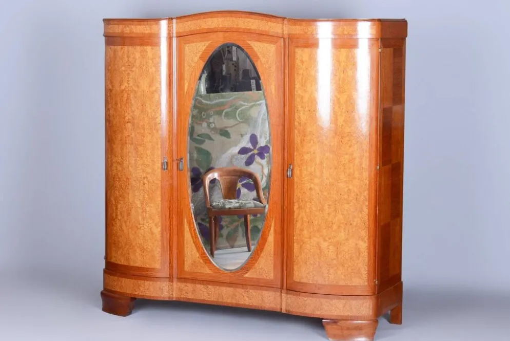 Suite de chambre Art Déco de Louis Majorelle, France, années 1930, ensemble de 8.