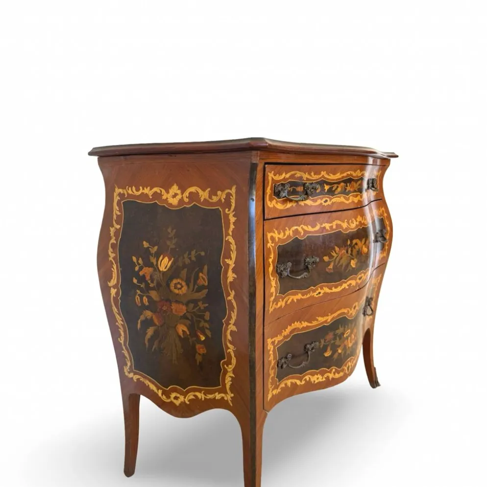 Suite de chambre en bois incrusté de style italien du milieu du siècle, par Pacifici Prete, Rome