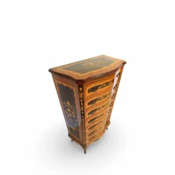 Suite de chambre en bois incrusté de style italien du milieu du siècle, par Pacifici Prete, Rome