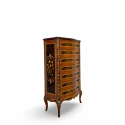 Suite de chambre en bois incrusté de style italien du milieu du siècle, par Pacifici Prete, Rome
