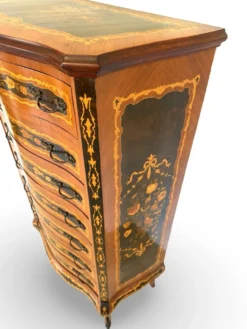 Suite de chambre en bois incrusté de style italien du milieu du siècle, par Pacifici Prete, Rome