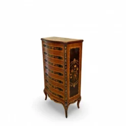 Suite de chambre en bois incrusté de style italien du milieu du siècle, par Pacifici Prete, Rome