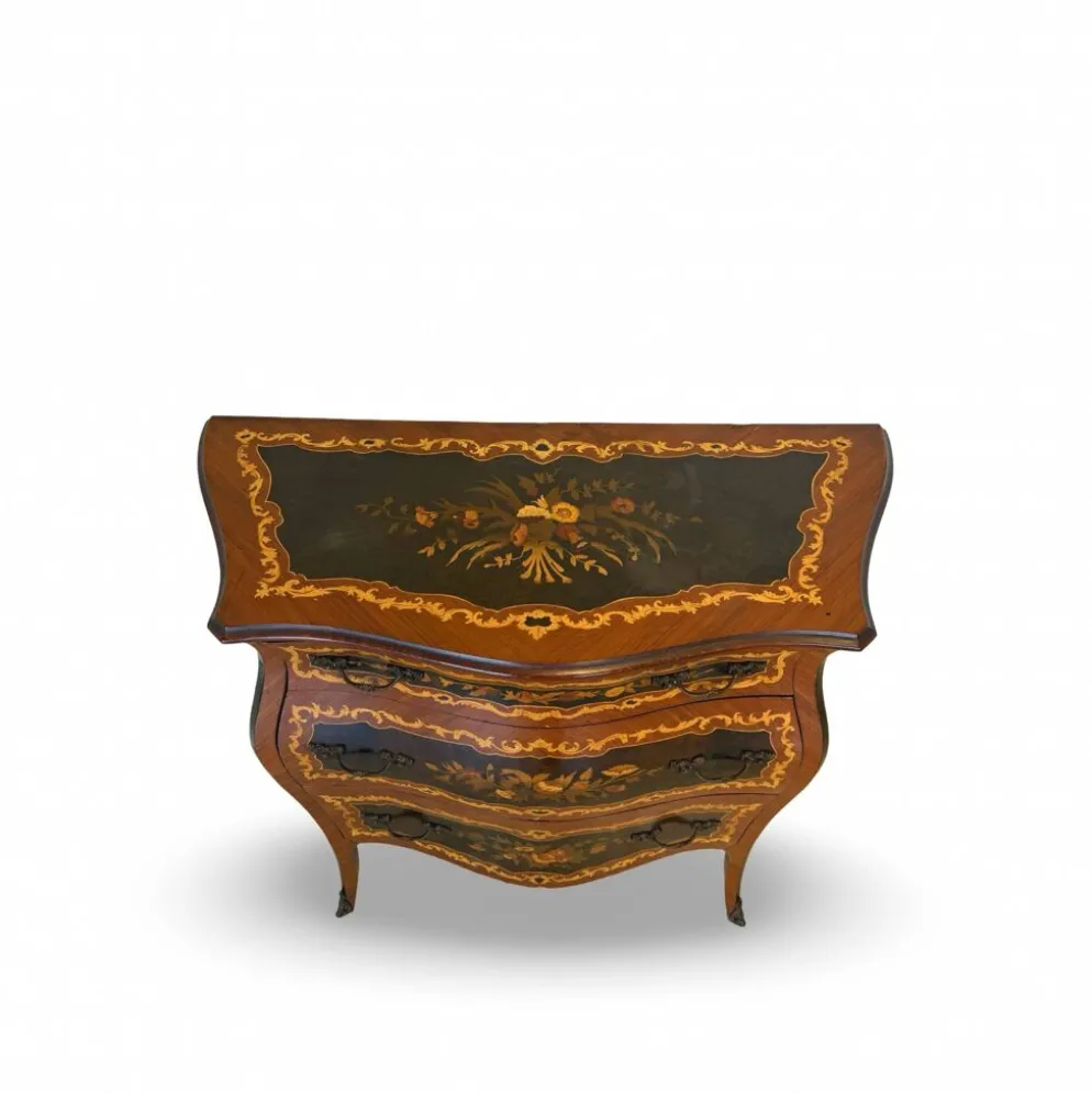 Suite de chambre en bois incrusté de style italien du milieu du siècle, par Pacifici Prete, Rome