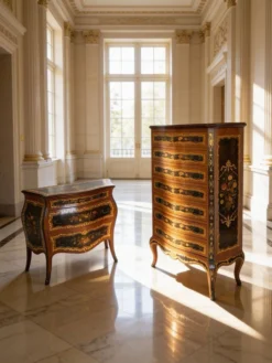 Suite de chambre en bois incrusté de style italien du milieu du siècle, par Pacifici Prete, Rome