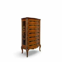 Suite de chambre en bois incrusté de style italien du milieu du siècle, par Pacifici Prete, Rome