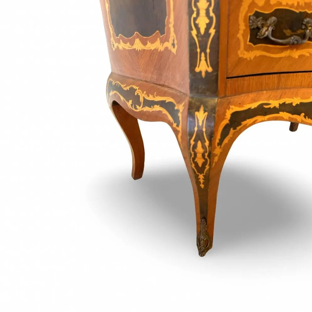 Suite de chambre en bois incrusté de style italien du milieu du siècle, par Pacifici Prete, Rome