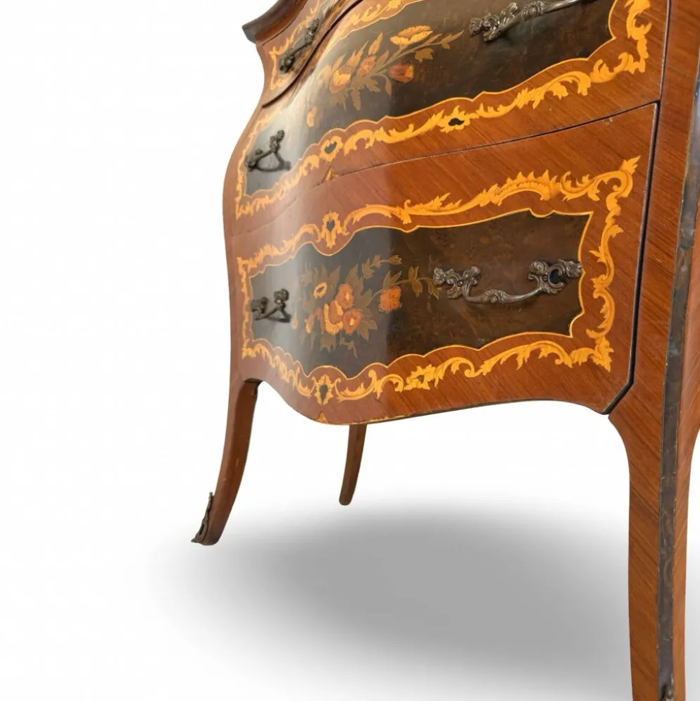Suite de chambre en bois incrusté de style italien du milieu du siècle, par Pacifici Prete, Rome