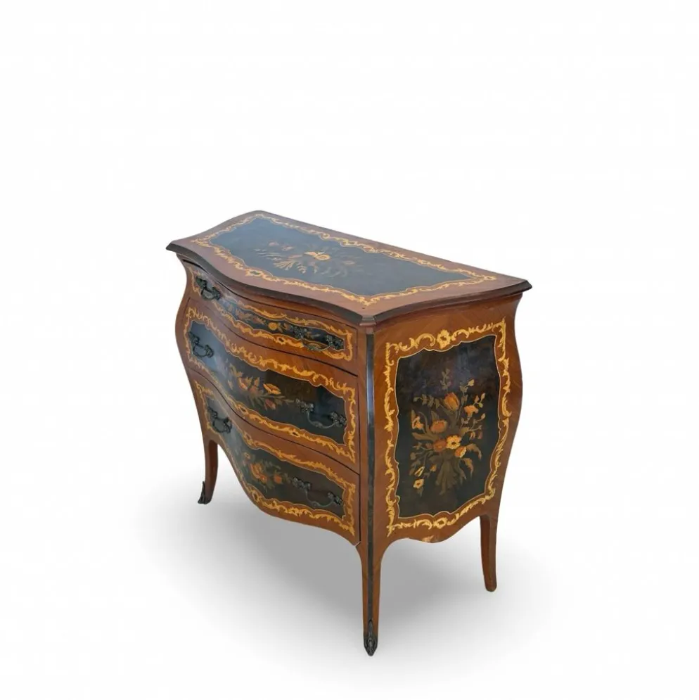 Suite de chambre en bois incrusté de style italien du milieu du siècle, par Pacifici Prete, Rome