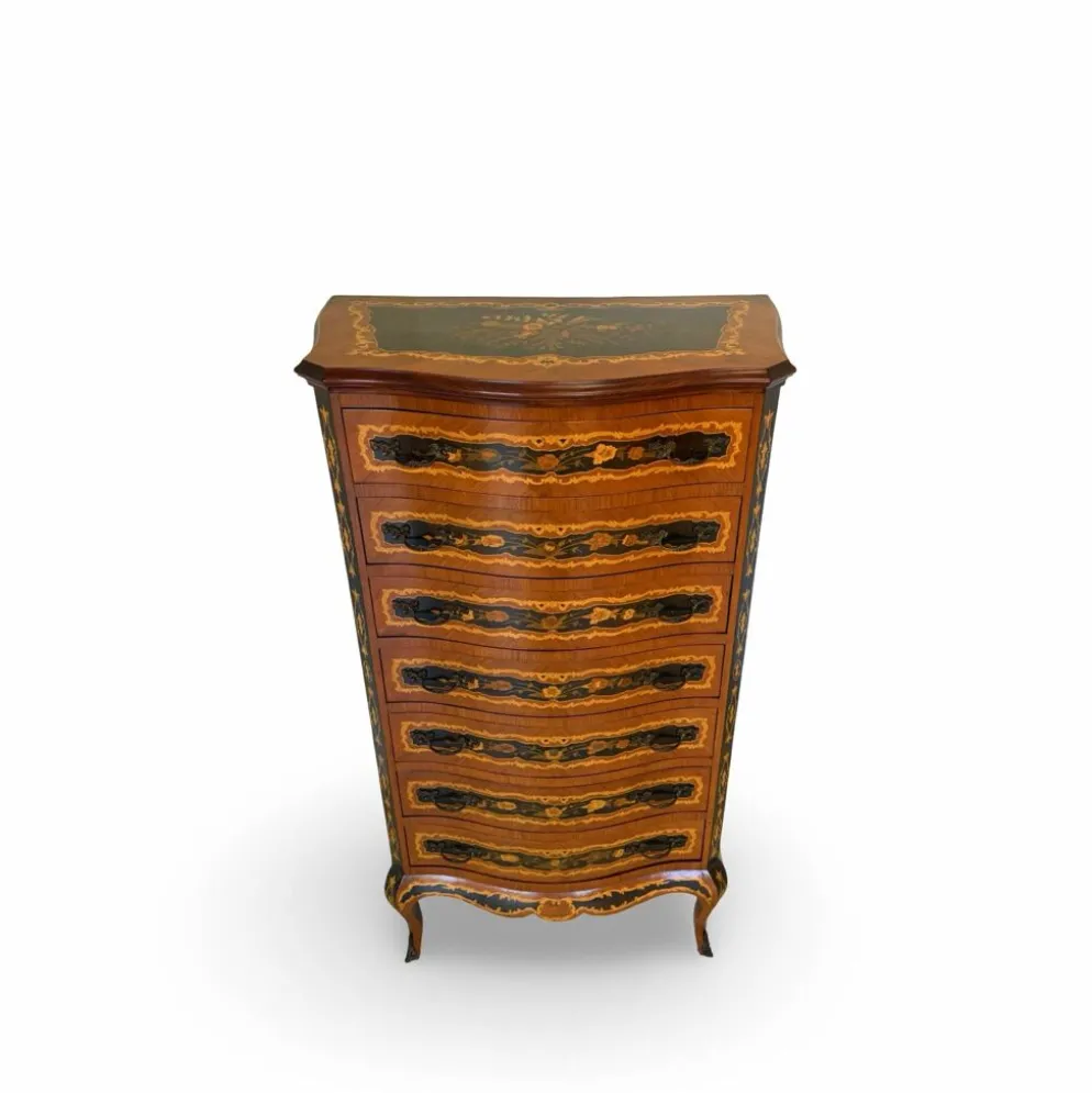 Suite de chambre en bois incrusté de style italien du milieu du siècle, par Pacifici Prete, Rome
