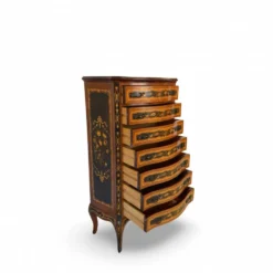 Suite de chambre en bois incrusté de style italien du milieu du siècle, par Pacifici Prete, Rome