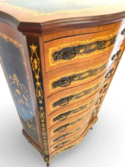 Suite de chambre en bois incrusté de style italien du milieu du siècle, par Pacifici Prete, Rome