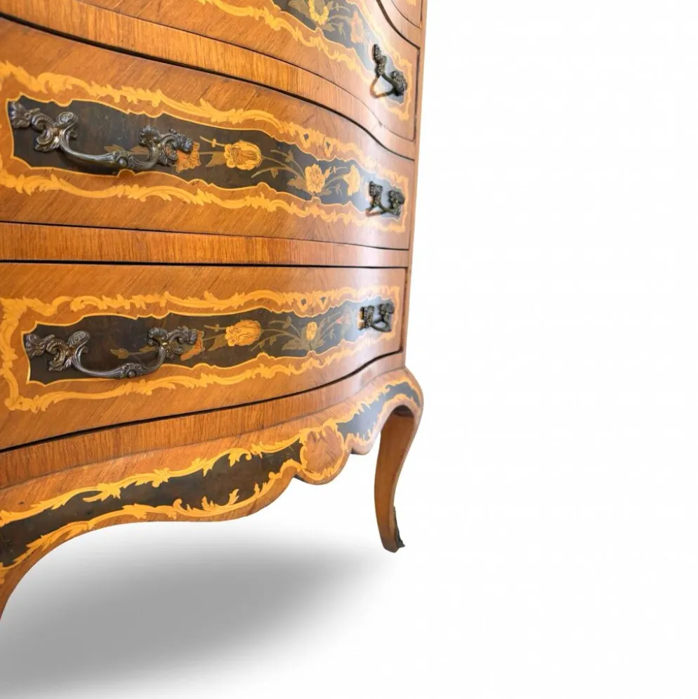 Suite de chambre en bois incrusté de style italien du milieu du siècle, par Pacifici Prete, Rome