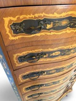Suite de chambre en bois incrusté de style italien du milieu du siècle, par Pacifici Prete, Rome
