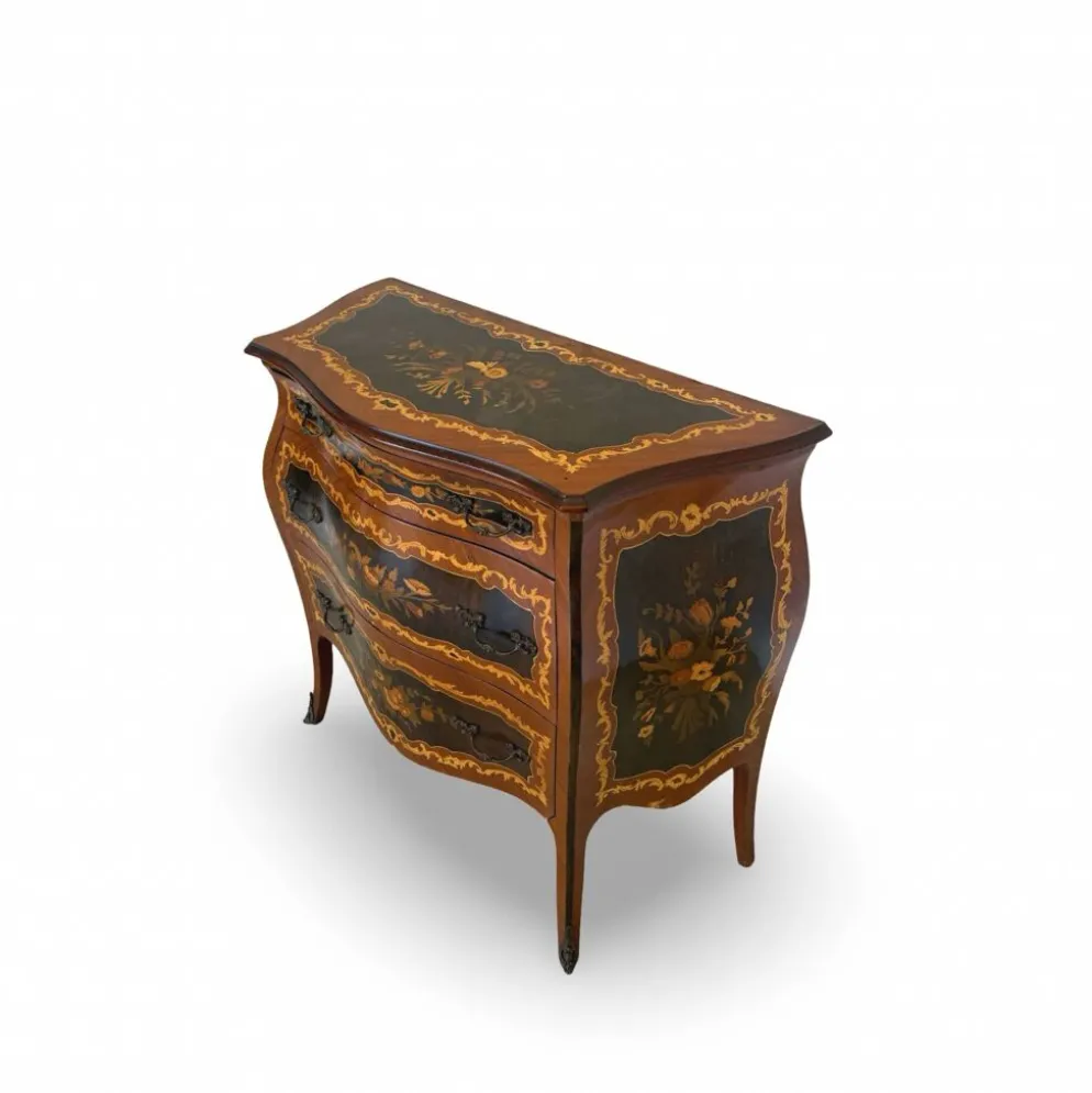 Suite de chambre en bois incrusté de style italien du milieu du siècle, par Pacifici Prete, Rome